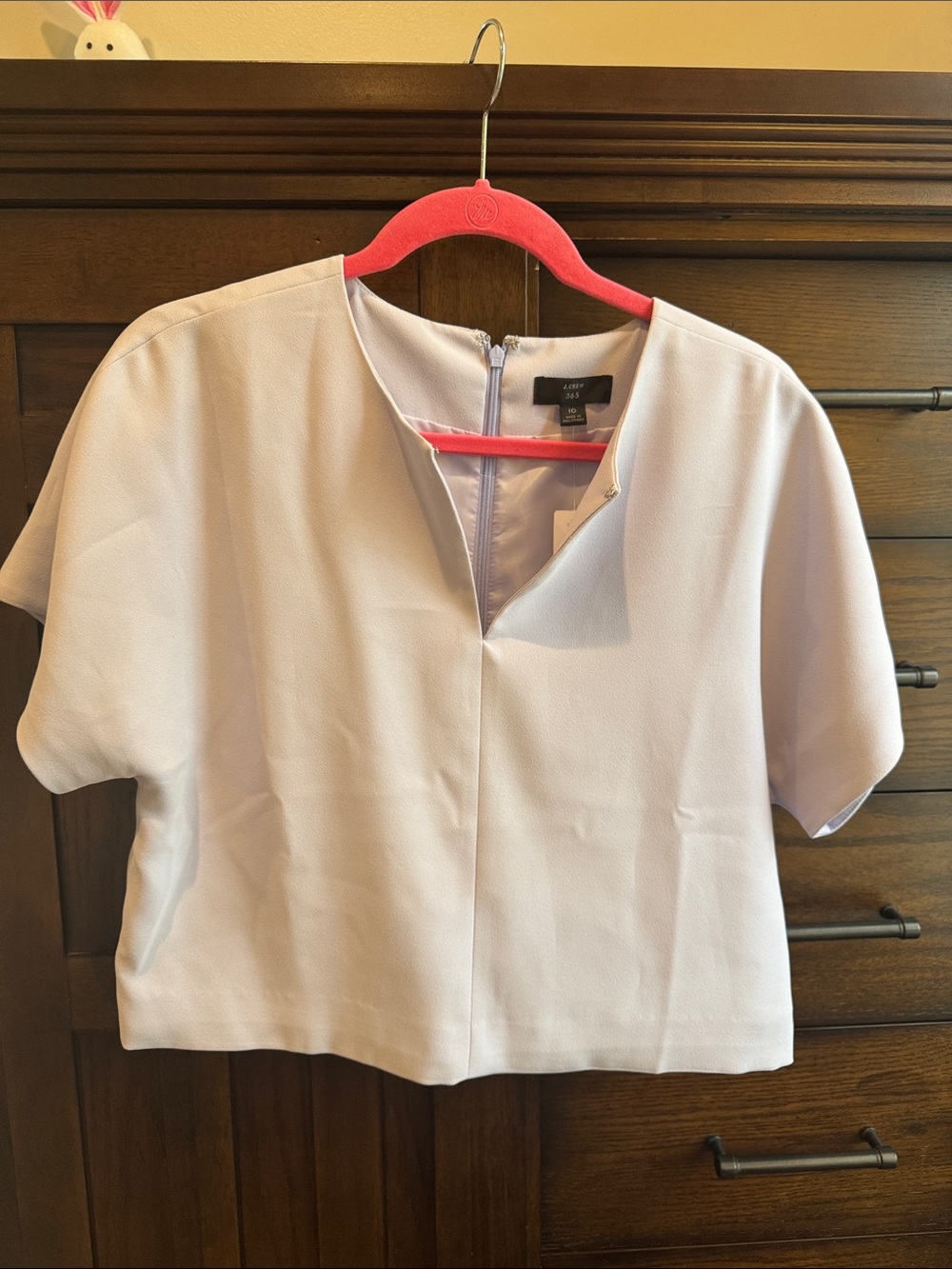a new day Lavender Notch V-Neck Boxy Crop Top